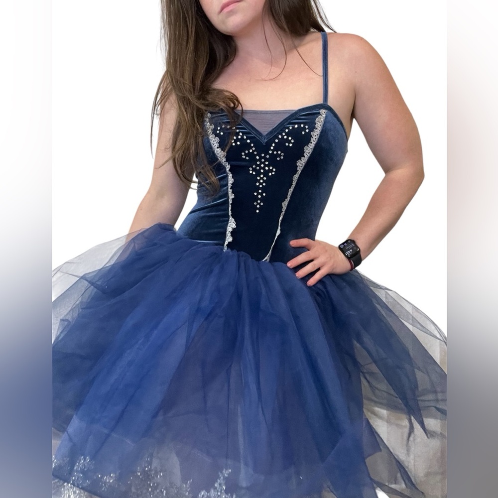 Weissman Blue Tulle Dress
